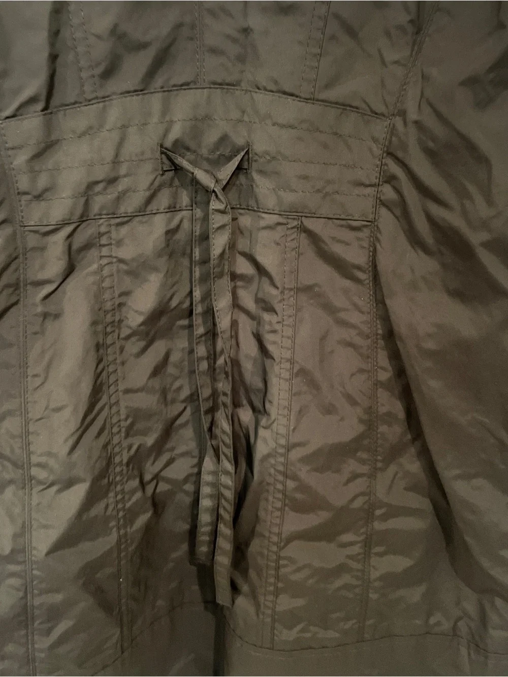 NWOT Black Lightweight Women's Trench Rain Coat With Hidden Hood